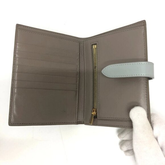 CELINE 10B643BRU Bicolor Medium Strap Compact Wallet Folded wallet - Picture 4 of 14